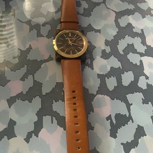 Michael Kors Brown Leather Band Watch